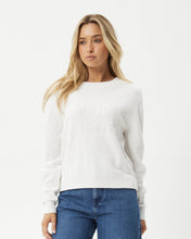 Load image into Gallery viewer, Afends Women&#39;s Inferno Crew Neck Sweater in White
