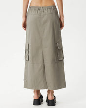 Load image into Gallery viewer, Afends Women&#39;s Tasman Cargo Skirt in Olive
