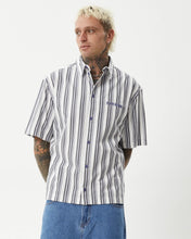 Load image into Gallery viewer, Afends Men&#39;s Lined Up Shirt in White Stripe
