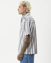 Load image into Gallery viewer, Afends Men&#39;s Lined Up Shirt in White Stripe
