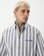 Load image into Gallery viewer, Afends Men&#39;s Lined Up Shirt in White Stripe
