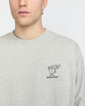 Load image into Gallery viewer, Revolution Men&#39;s Wake Up Printed Sweatshirt in Grey Melange
