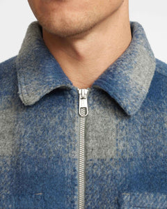 Revolution Men's Zip Overshirt in Blue