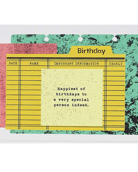 Regional Assembly of Text Folders Birthday Card