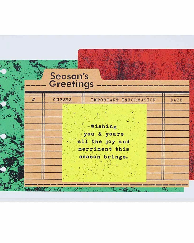 Regional Assembly of Text Folders Holiday Card