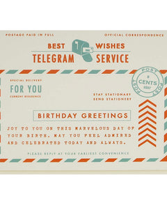 Regional Assembly of Text Telegram Birthday Card