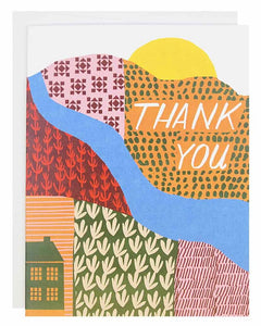 Regional Assembly of Text Landscape Thank You Card