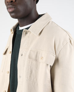 Wemoto Men's Byrd Twill Overshirt in Natural