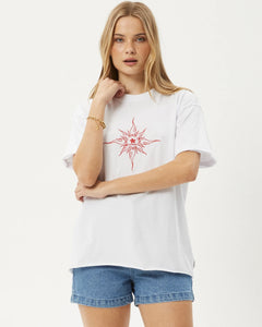 Afends Women's Sunny Oversized Tee in White