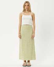 Load image into Gallery viewer, Afends Women&#39;s Darcy Maxi Skirt in Lemongrass Check
