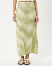 Load image into Gallery viewer, Afends Women&#39;s Darcy Maxi Skirt in Lemongrass Check
