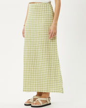 Load image into Gallery viewer, Afends Women&#39;s Darcy Maxi Skirt in Lemongrass Check
