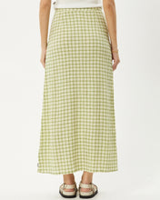 Load image into Gallery viewer, Afends Women&#39;s Darcy Maxi Skirt in Lemongrass Check
