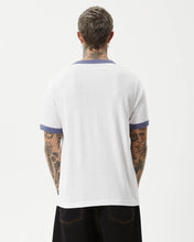 Load image into Gallery viewer, Afends Men&#39;s Byron Trip Ringer Tee in White
