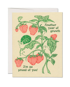 Red Cap Cards Year of Growth Birthday Card