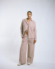 Load image into Gallery viewer, Wildflo Studio Women&#39;s Boxer Pants in Chocolate Stripe
