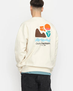 Revolution Men's Therapy Printed Sweatshirt in Off White