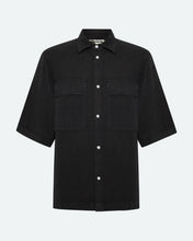 Load image into Gallery viewer, Minimum Men&#39;s Lando Linen Shirt in Caviar
