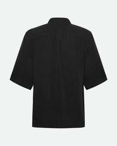 Minimum Men's Lando Linen Shirt in Caviar