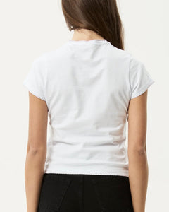 Afends Women's Walking Baby Tee in White