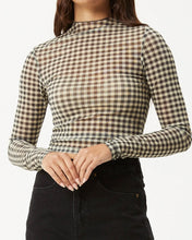 Load image into Gallery viewer, Afends Women&#39;s Gambet Long Sleeve Top in Black/Sand
