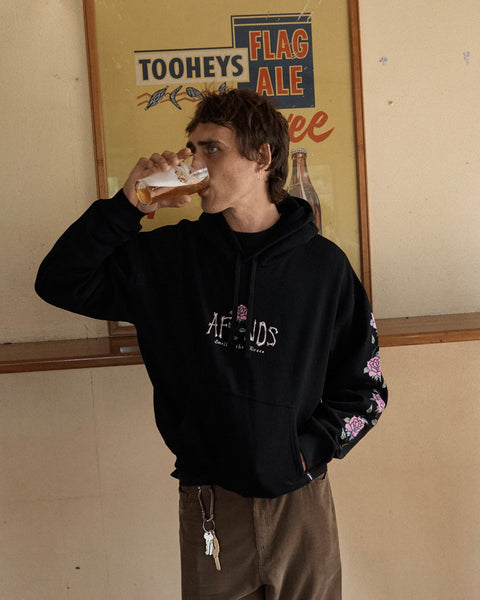 Afends Men's Smell The Roses Hoodie in Black