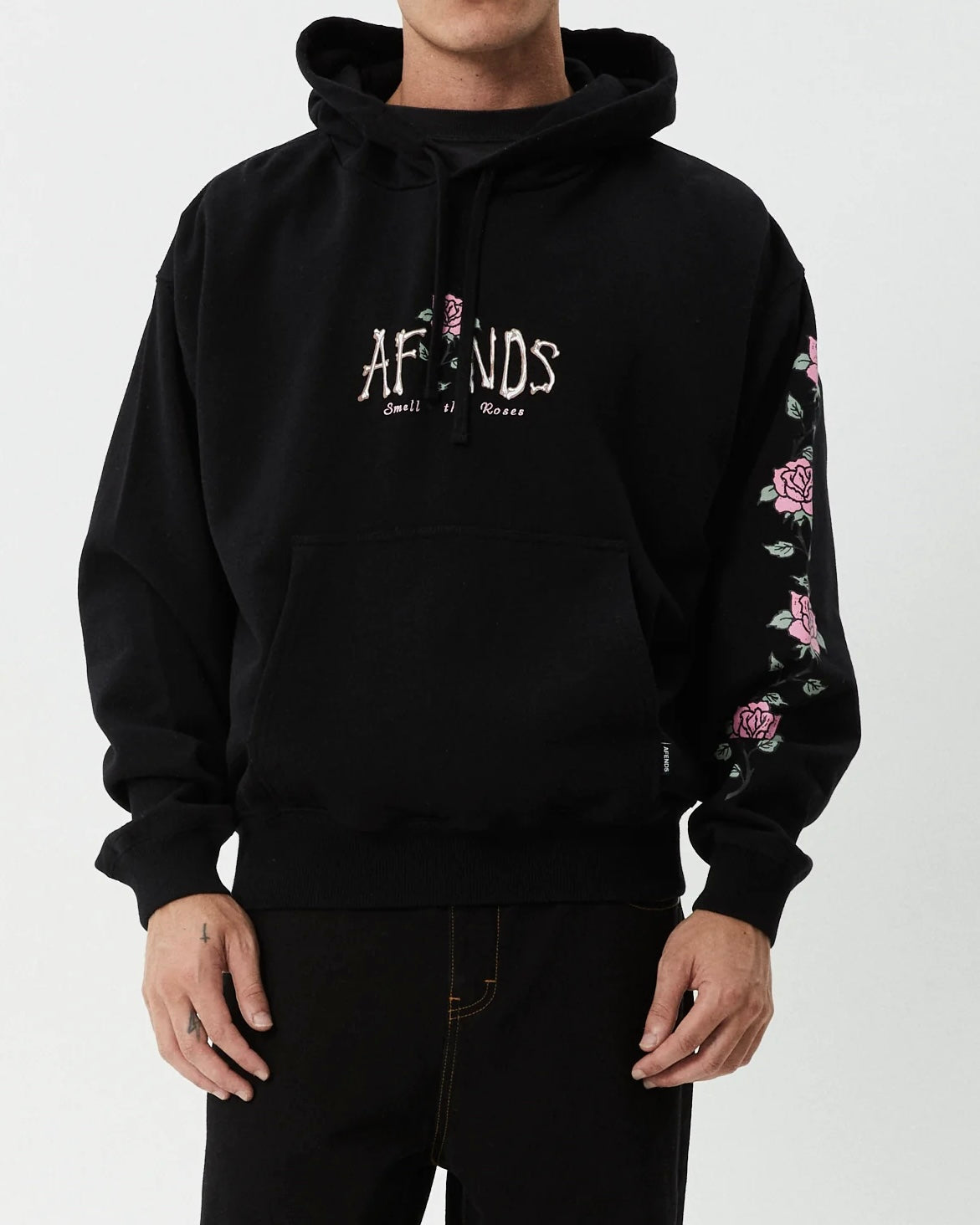Afends Men's Smell The Roses Hoodie in Black