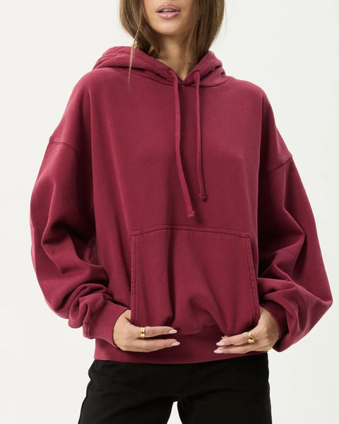 Afends Genesis Hoodie in Washed Burgundy