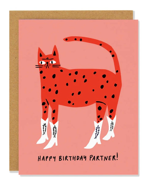 Badger & Burke Cowboy Kitty Birthday Card
