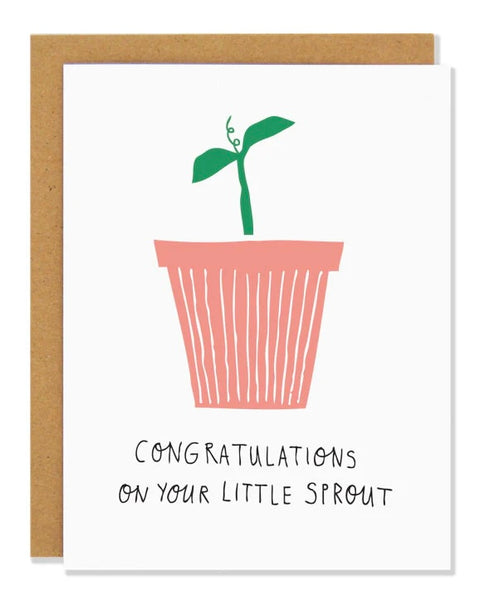 Badger & Burke Little Sprout New Baby Card