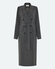 Load image into Gallery viewer, Minimum Women&#39;s Agnes Coat in Grey Pinstripe
