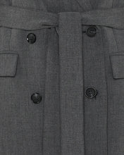Load image into Gallery viewer, Minimum Women&#39;s Agnes Coat in Grey Pinstripe
