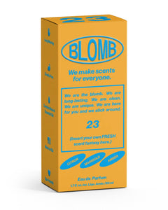 the Blomb No. 23 Eau de Parfum box on a white background