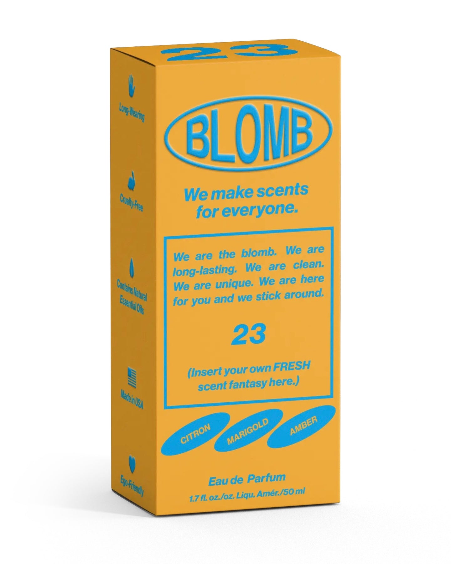the Blomb No. 23 Eau de Parfum box on a white background