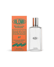 Load image into Gallery viewer, the Blomb No. 27 Eau de Parfum sitting beside its box on a white background
