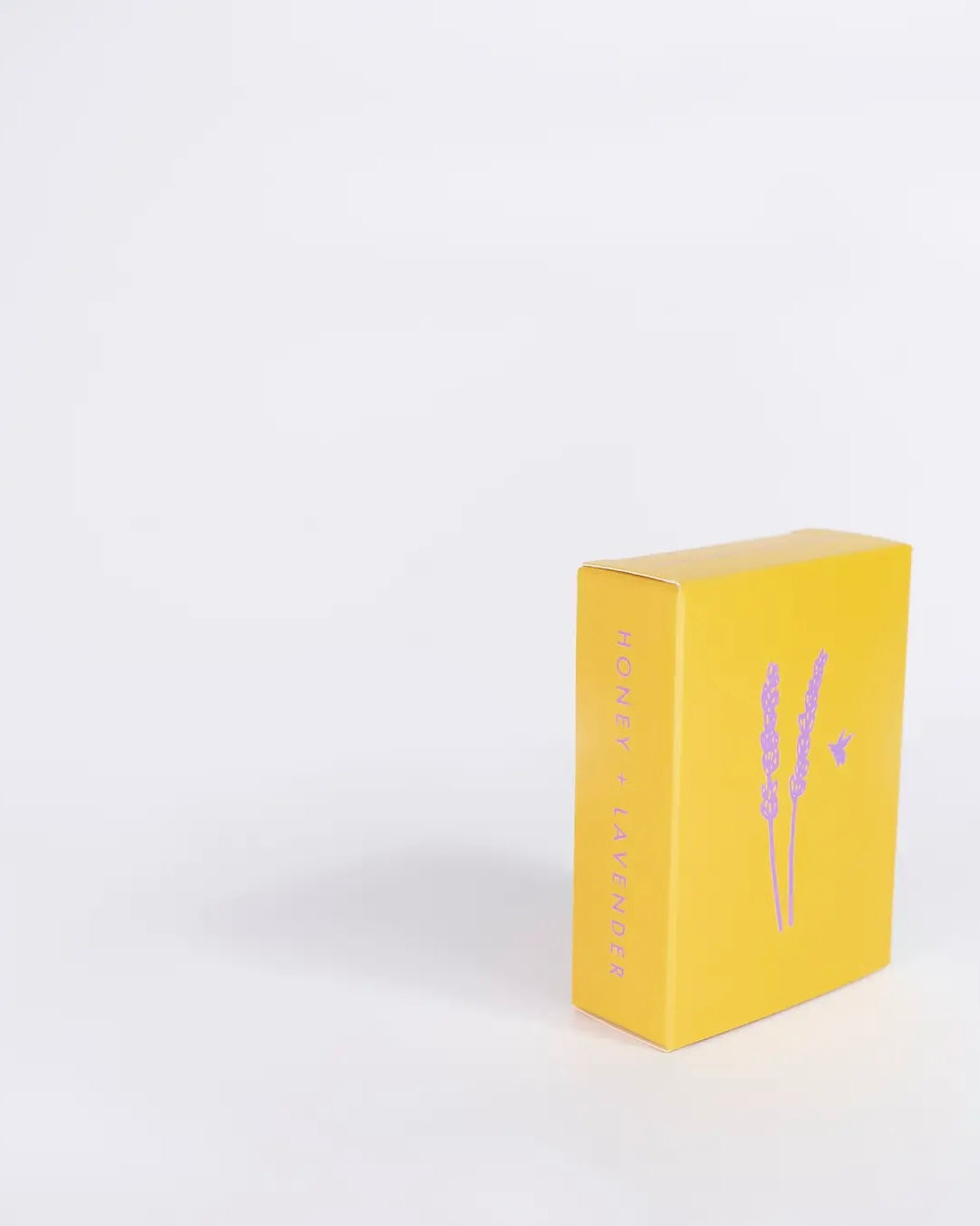 the ALTR Lavender & Honey Bar Soap in its box sitting on an angle against a neutral background