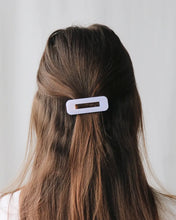 Load image into Gallery viewer, the Horace Fosco Hair Clip shown from the back on a model clipped up in a half up style 
