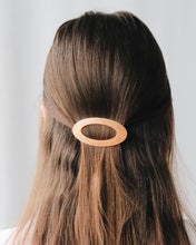 Load image into Gallery viewer, the Horace Maria Hair Clip worn in a half up style by a model with long brunette hair shot at the back of her head
