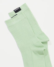 Load image into Gallery viewer, Afends Women&#39;s Essential Socks in pistachio on a white background
