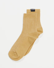 Load image into Gallery viewer, Afends Women&#39;s Essential Socks in camel on a white background
