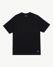 Load image into Gallery viewer, the Afends Men&#39;s Classic Hemp Retro Tee in Black laying flat on a white background
