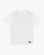 Load image into Gallery viewer, Afends Men&#39;s Classic Hemp Retro Tee in White laying flat on a white background
