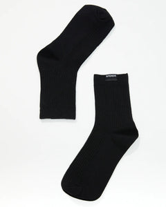 Afends Women's Essential Socks in black on a white background