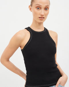 Dr. Denim Women's Amelie Tank in Contrast Black
