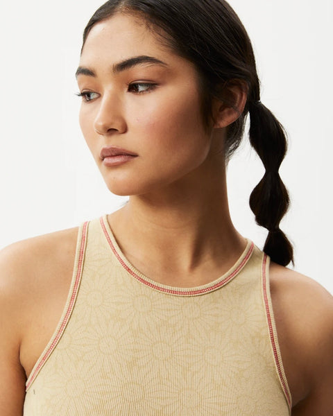 Afends Women's Dandy Pearly Tank in Camel