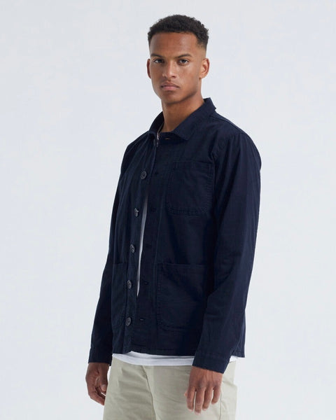 By Garment Makers Men's Organic Workwear Jacket in Navy Blazer
