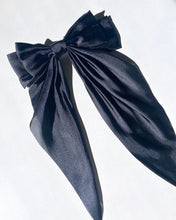 Load image into Gallery viewer, Solar Eclipse Long Satin Hair Bow Barrette
