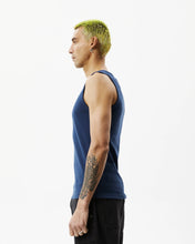 Load image into Gallery viewer, Afends Men&#39;s Paramount Ribbed Singlet in Navy
