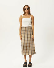 Load image into Gallery viewer, Afends Women&#39;s Check Out Midi Skirt in Moonbeam
