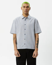 Load image into Gallery viewer, Afends Men&#39;s Intergalactic Shirt in Navy Stripe
